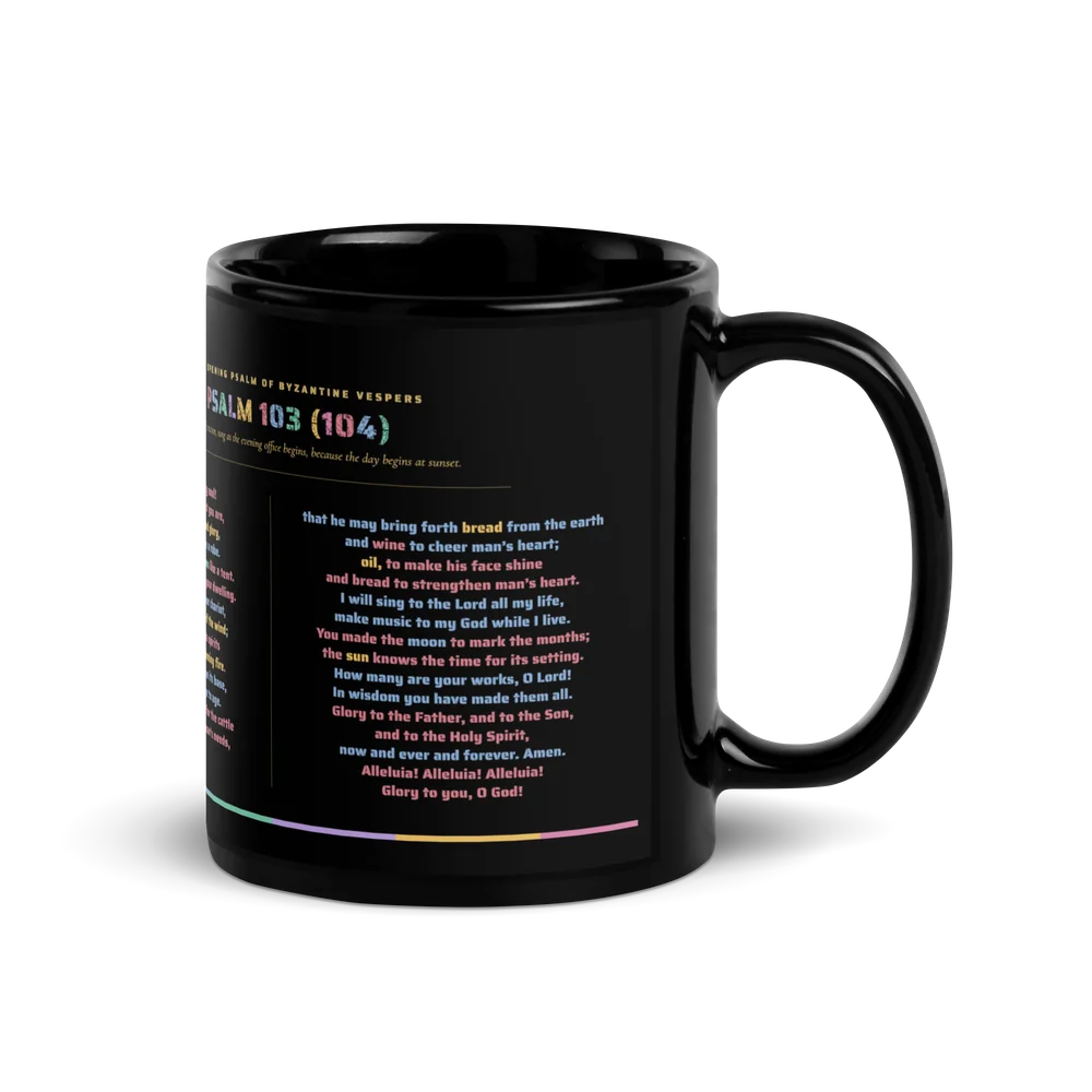 Psalm Mugs — Psalm 103 (104) · Black